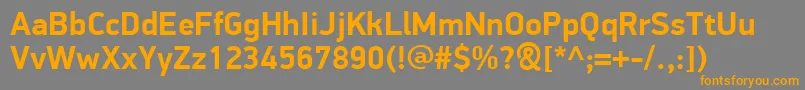 PfdindisplayproBold Font – Orange Fonts on Gray Background