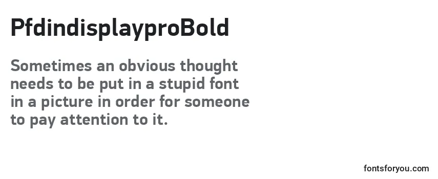 PfdindisplayproBold Font