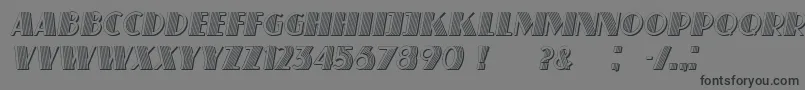 Czcionka SchaefferItalic – czarne czcionki na szarym tle