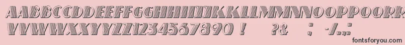 Fonte SchaefferItalic – fontes pretas em um fundo rosa