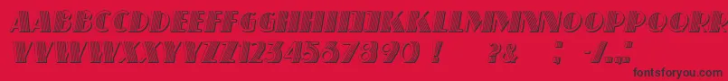 SchaefferItalic Font – Black Fonts on Red Background