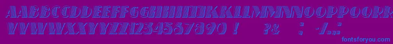 SchaefferItalic Font – Blue Fonts on Purple Background