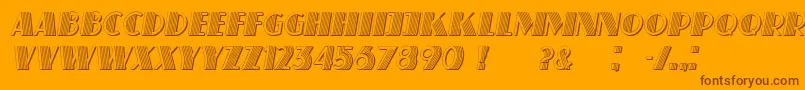 Fonte SchaefferItalic – fontes marrons em um fundo laranja