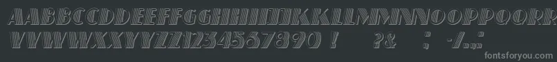 SchaefferItalic-fontti – harmaat kirjasimet mustalla taustalla