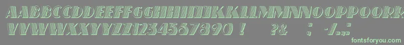 SchaefferItalic Font – Green Fonts on Gray Background