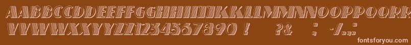 SchaefferItalic Font – Pink Fonts on Brown Background