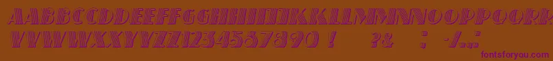 Fonte SchaefferItalic – fontes roxas em um fundo marrom