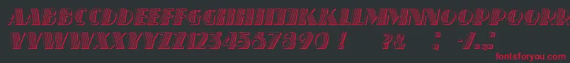 SchaefferItalic Font – Red Fonts on Black Background