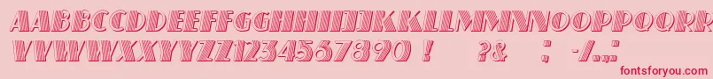SchaefferItalic Font – Red Fonts on Pink Background
