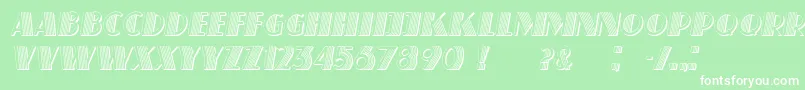 SchaefferItalic Font – White Fonts on Green Background