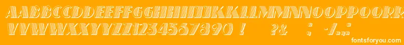 SchaefferItalic Font – White Fonts on Orange Background