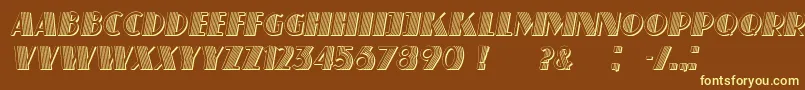 Шрифт SchaefferItalic – жёлтые шрифты на коричневом фоне