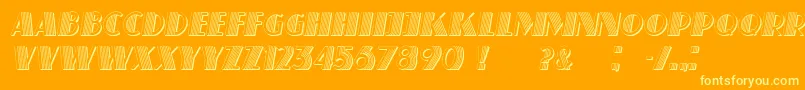 SchaefferItalic Font – Yellow Fonts on Orange Background