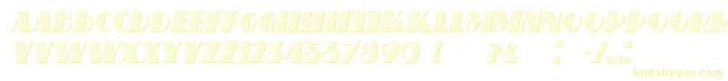 SchaefferItalic-fontti – keltaiset fontit valkoisella taustalla