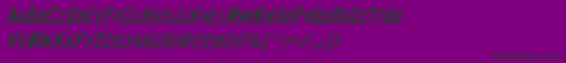 Fonte Intsh – fontes pretas em um fundo violeta