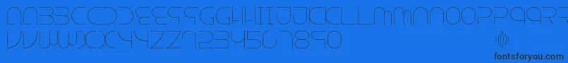 フォントEscape – 黒い文字の青い背景