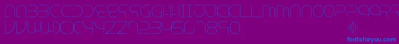 Escape Font – Blue Fonts on Purple Background