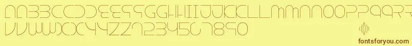 Escape Font – Brown Fonts on Yellow Background