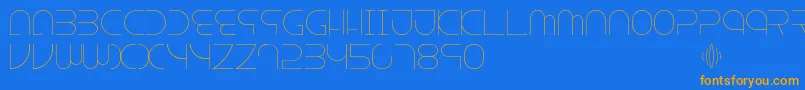 Escape Font – Orange Fonts on Blue Background