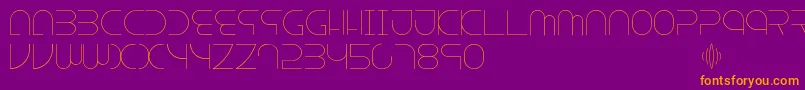 Escape Font – Orange Fonts on Purple Background