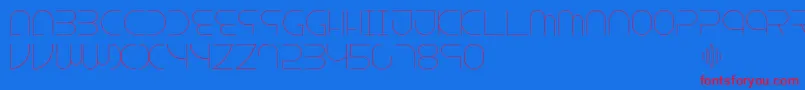 Escape Font – Red Fonts on Blue Background