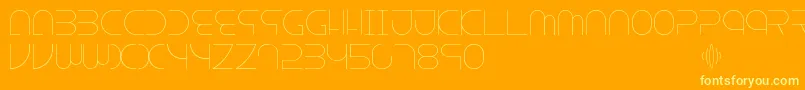 Escape Font – Yellow Fonts on Orange Background