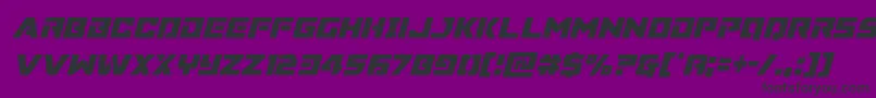 Supercommandocondital Font – Black Fonts on Purple Background