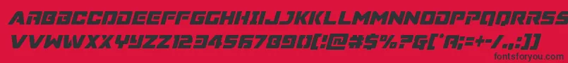 Supercommandocondital Font – Black Fonts on Red Background
