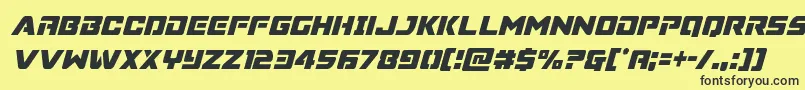 Supercommandocondital Font – Black Fonts on Yellow Background