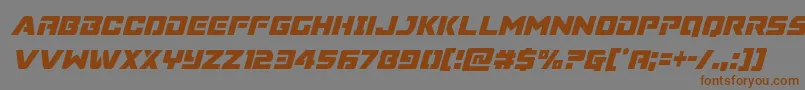 Supercommandocondital Font – Brown Fonts on Gray Background