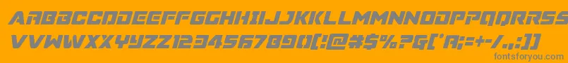 Supercommandocondital Font – Gray Fonts on Orange Background