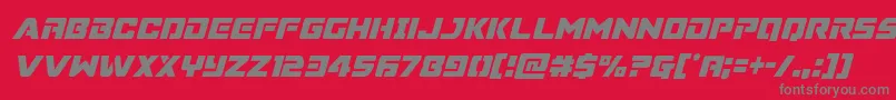 Supercommandocondital Font – Gray Fonts on Red Background