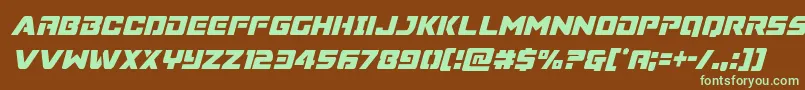 Supercommandocondital Font – Green Fonts on Brown Background