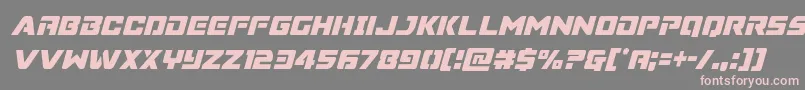 Supercommandocondital Font – Pink Fonts on Gray Background