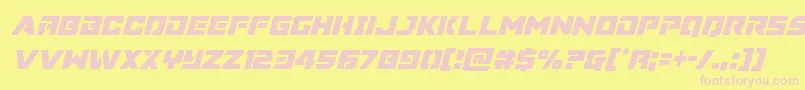 Supercommandocondital Font – Pink Fonts on Yellow Background