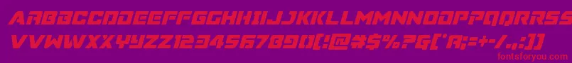 Шрифт Supercommandocondital – красные шрифты на фиолетовом фоне