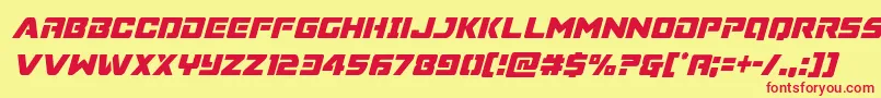 Supercommandocondital Font – Red Fonts on Yellow Background