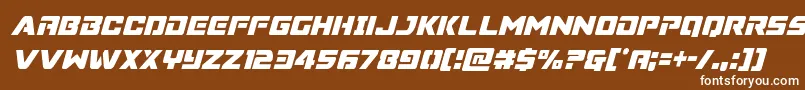 Supercommandocondital Font – White Fonts on Brown Background