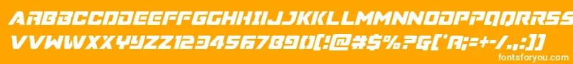 フォントSupercommandocondital – オレンジの背景に白い文字