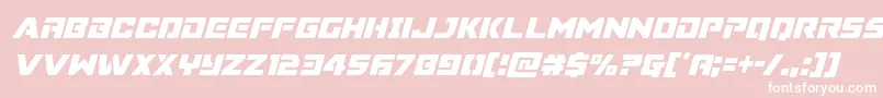 Supercommandocondital Font – White Fonts on Pink Background