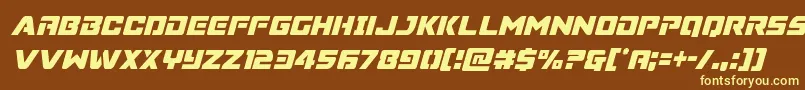 Supercommandocondital Font – Yellow Fonts on Brown Background