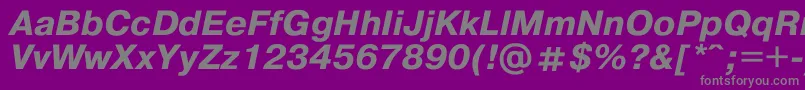 Pragmat2-Schriftart – Graue Schriften auf violettem Hintergrund