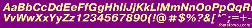 Pragmat2 Font – Yellow Fonts on Purple Background