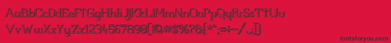 WhiteLineFeverLight3D1.00 Font – Black Fonts on Red Background
