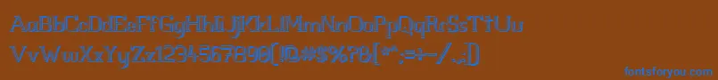 WhiteLineFeverLight3D1.00 Font – Blue Fonts on Brown Background