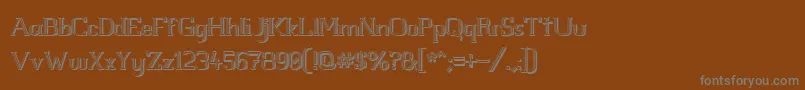 WhiteLineFeverLight3D1.00 Font – Gray Fonts on Brown Background