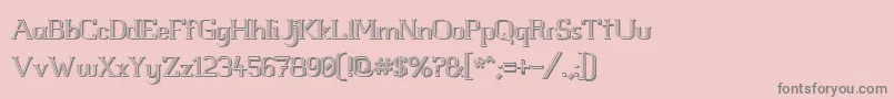 WhiteLineFeverLight3D1.00 Font – Gray Fonts on Pink Background