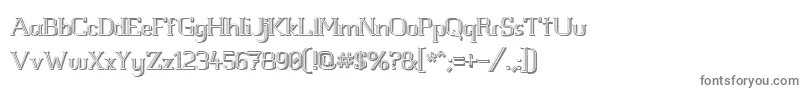 フォントWhiteLineFeverLight3D1.00 – 白い背景に灰色の文字
