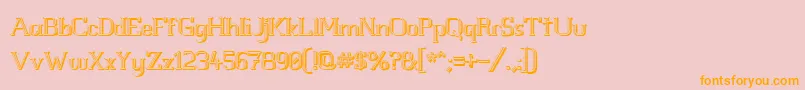 WhiteLineFeverLight3D1.00 Font – Orange Fonts on Pink Background