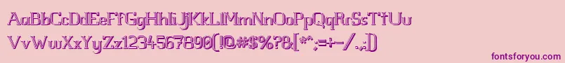 WhiteLineFeverLight3D1.00 Font – Purple Fonts on Pink Background